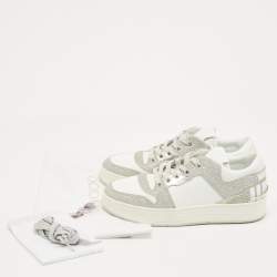 Pre Owned حذاء رياضي جيمي تشو راين جلد وغلتر متعدد الألوان برباط مقاس 37