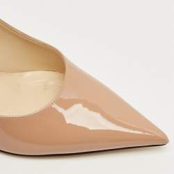 Pre Owned Jimmy Choo Ballet Pink Patent Leather Love Pointed Toe Pumps Size 40