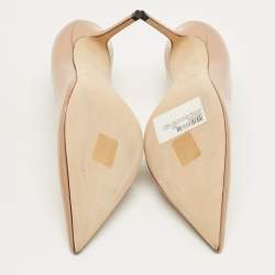Pre Owned Jimmy Choo Ballet Pink Patent Leather Love Pointed Toe Pumps Size 40