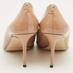 Pre Owned Jimmy Choo Ballet Pink Patent Leather Love Pointed Toe Pumps Size 40
