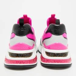 Pre Owned Jimmy Choo Memphis Size 39.5 Fuchsia Neoprene Slip On Sneakers