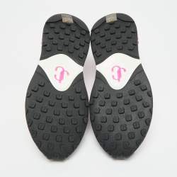 Pre Owned Jimmy Choo Memphis Size 39.5 Fuchsia Neoprene Slip On Sneakers