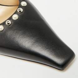 Pre Owned خُفَّ أسود جلدي جيمي تشو روس مقاس 42