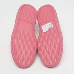 Pre Owned Jimmy Choo Diamond Light Maxi Size 42 Pink Leather Low Top Sneakers