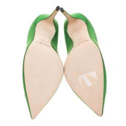 مملوكة مسبقًا حذاء كعب عالي جيمي تشو ماندا إكسكلوسيف كولكشن ساتان بنفسجي داكن كريستال مزخرف مقدمة مدببة مقاس 41