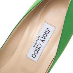 مملوكة مسبقًا حذاء كعب عالي جيمي تشو ماندا إكسكلوسيف كولكشن ساتان بنفسجي داكن كريستال مزخرف مقدمة مدببة مقاس 41