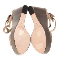 Pre Owned صندل جيمي تشو ناعومي سيويد بنفسجي بسيور متعاكسة فيونكة مزينة كعب روكي مقاس 41