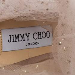 Pre Owned Jimmy Choo Beige Lace and Suede Lavish Pumps Size 39
