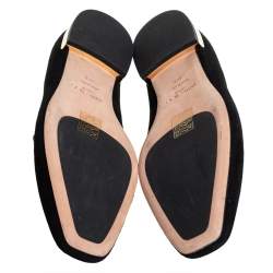 Pre Owned Jimmy Choo Black Suede Jaida Smoking Slippers Size 39.5