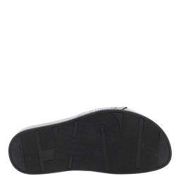 Pre Owned Jimmy Choo Black Leather Crystals Slippers Size IT 35