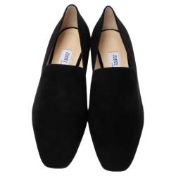 Pre Owned Jimmy Choo Black Suede Jaida Smoking Slippers Size 38