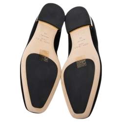 Pre Owned Jimmy Choo Black Suede Jaida Smoking Slippers Size 38