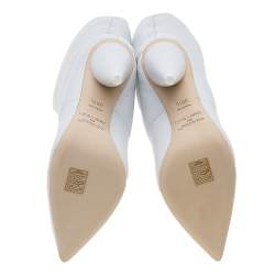 Pre Owned Jimmy Choo x Off-White Leather Calf Length Boots Size 35.5