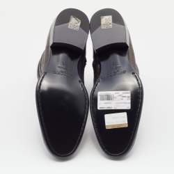 Pre Owned Jimmy Choo Metallic Dark Brown Leather Jimi Ankle Boots Size 39