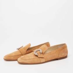 Jimmy Choo Brown Suede Mani Loafers Size 38