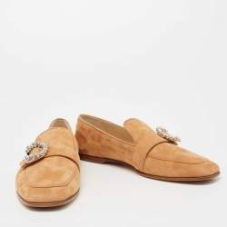 Jimmy Choo Brown Suede Mani Loafers Size 38