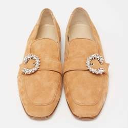 Jimmy Choo Brown Suede Mani Loafers Size 38