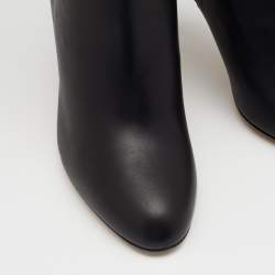 Pre Owned Jimmy Choo Black Leather Toni Over the Knee Boots Size 41