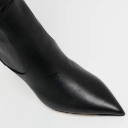 مم لوكة مسبقًا Jimmy Choo Black Leather Over Knee Length Boots Size 38 