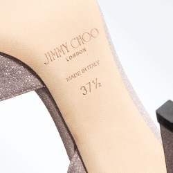 مملوكة مسبقًا Jimmy Choo Pink Glitter Sophia D'orsay Pumps Size 37.5