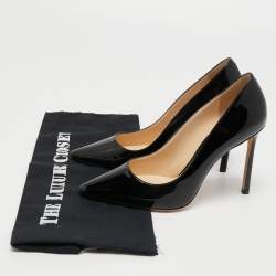 Pre Owned Jimmy Choo Black Patent Leather Romy Pumps Size 36