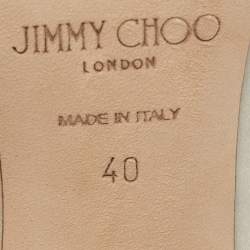 Pre Owned Jimmy Choo White  Satin Love Pumps Size 40