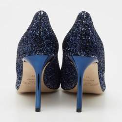 Pre Owned Jimmy Choo Blue Ombre Coarse Glitter Romy Pumps Size 36