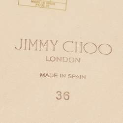 Pre Owned Jimmy Choo Multicolor Glitter Minea JC Flat Slides Size 36