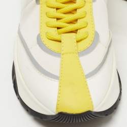 Pre Owned Jimmy Choo Multicolor Leather and Fabric Raine Sneakers Size 38