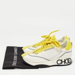 Pre Owned Jimmy Choo Multicolor Leather and Fabric Raine Sneakers Size 38