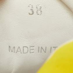 Pre Owned Jimmy Choo Multicolor Leather and Fabric Raine Sneakers Size 38