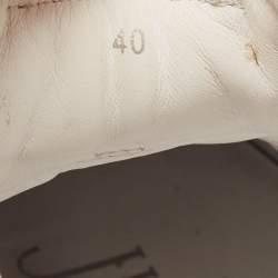 Pre Owned Jimmy Choo Pink Leather Low Top Sneakers Size 40