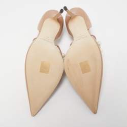 Pre Owned Jimmy Choo Beige Patent Leather Aurelie 85 Pumps Size 42