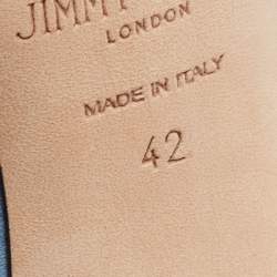 Pre Owned Jimmy Choo Blue Suede Love 85 Pumps Size 42