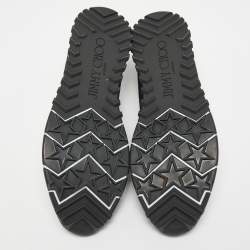 Pre Owned Jimmy Choo Black Fabric Vero Low Top Sneakers Size 40