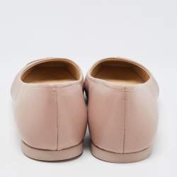 Pre Owned Jimmy Choo Dusty Pink Leather Gisela Ballet Flats Size 40