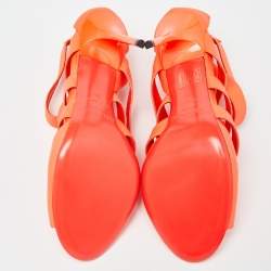 Jimmy Choo Neon Orange Dame Sandals Size 39