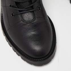 Jimmy Choo Black Leather Cruz Block Heel Ankle Boots Size 40