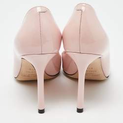 Pre Owned Jimmy Choo Pink Patent Leather Romy Pumps Size 37.5