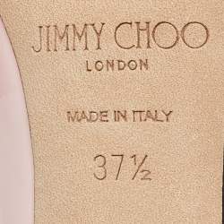 Pre Owned Jimmy Choo Pink Patent Leather Romy Pumps Size 37.5