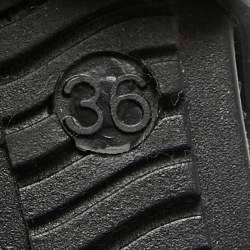 Pre Owned Jimmy Choo Black Rubber Rain Boots Size 36