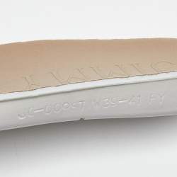 Pre Owned Jimmy Choo Beige Neoprene and Leather Memphis Sneakers Size 41