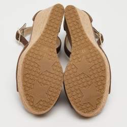 Jimmy Choo Brown Suede Wedge Sandals Size 37