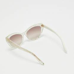 Jimmy Choo White/Black Gradient Glitter Cat Eye Sunglasses