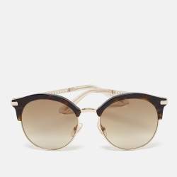 Jimmy Choo Brown Gradient Hally/S Round Sunglasses