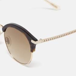 Jimmy Choo Brown Gradient Hally/S Round Sunglasses