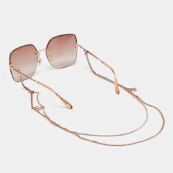 Pre Owned Jimmy Choo Pink/Rose Gold Tavi/N/S DDB3X Square Sunglasses