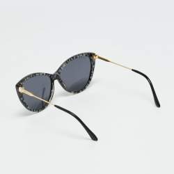 Pre Owned نظارة شمسية جيمي تشو ريم عين القطة متدرجة بالأسود/ذهبي تون غرايدينت