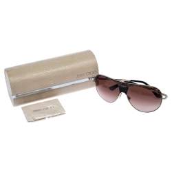Pre Owned Jimmy Choo Gold/Brown Gradient Terry Aviator Sunglasses
