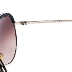 Pre Owned Jimmy Choo Gold/Brown Gradient Terry Aviator Sunglasses